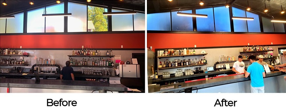 Solar and decorative film at work